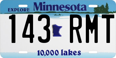 MN license plate 143RMT