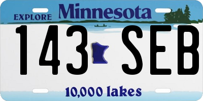 MN license plate 143SEB