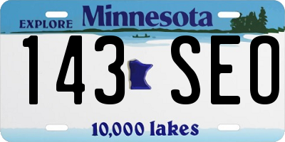 MN license plate 143SEO