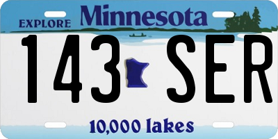 MN license plate 143SER