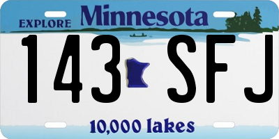MN license plate 143SFJ