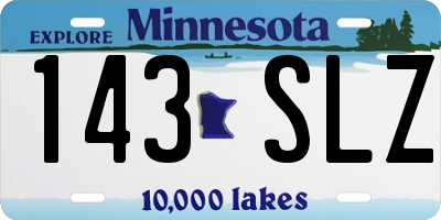 MN license plate 143SLZ