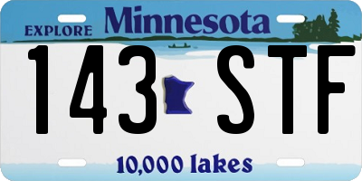 MN license plate 143STF