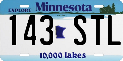 MN license plate 143STL