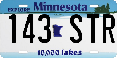 MN license plate 143STR