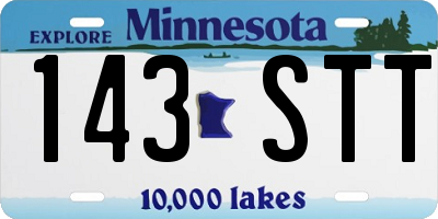 MN license plate 143STT