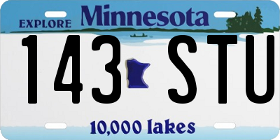 MN license plate 143STU