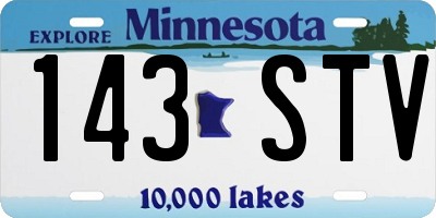 MN license plate 143STV