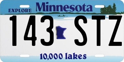 MN license plate 143STZ