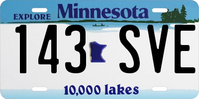 MN license plate 143SVE