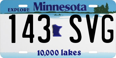 MN license plate 143SVG