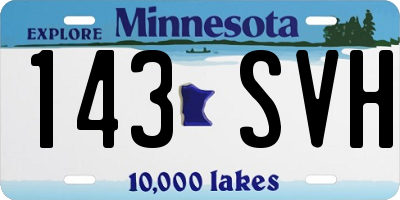 MN license plate 143SVH