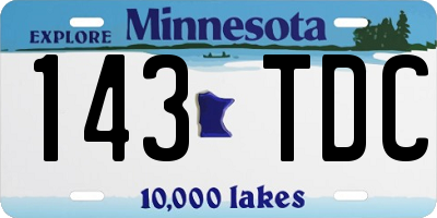 MN license plate 143TDC