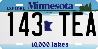 MN license plate 143TEA