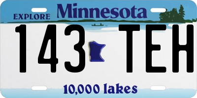 MN license plate 143TEH