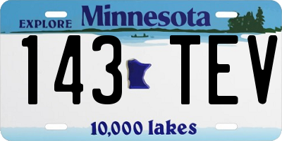 MN license plate 143TEV