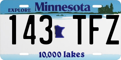 MN license plate 143TFZ