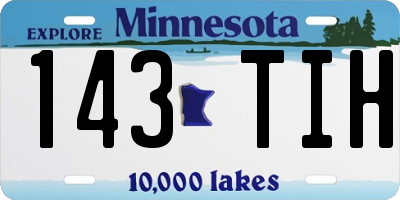 MN license plate 143TIH