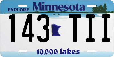 MN license plate 143TII