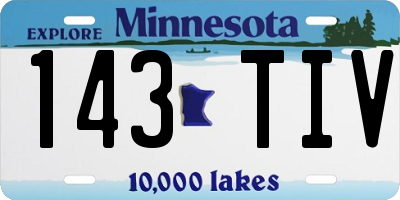 MN license plate 143TIV