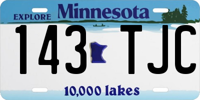 MN license plate 143TJC