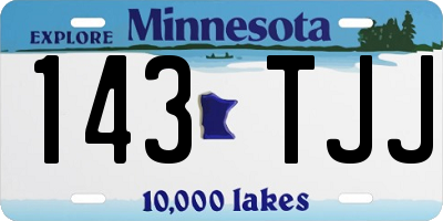 MN license plate 143TJJ