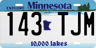 MN license plate 143TJM