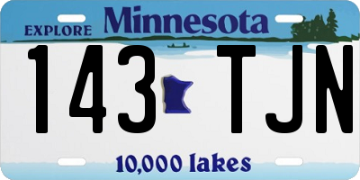 MN license plate 143TJN