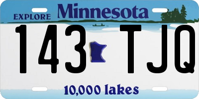 MN license plate 143TJQ