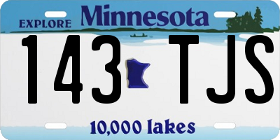 MN license plate 143TJS