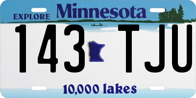 MN license plate 143TJU