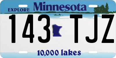 MN license plate 143TJZ