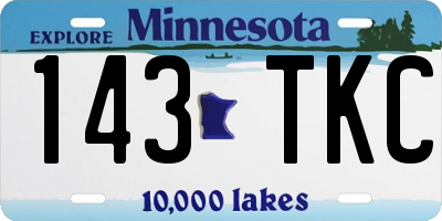 MN license plate 143TKC