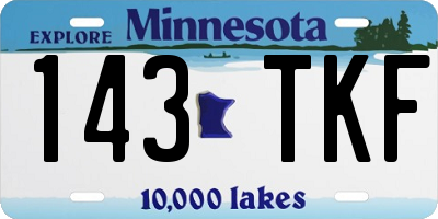 MN license plate 143TKF