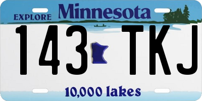 MN license plate 143TKJ