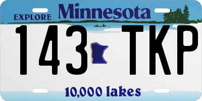 MN license plate 143TKP