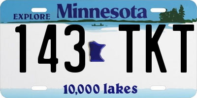 MN license plate 143TKT