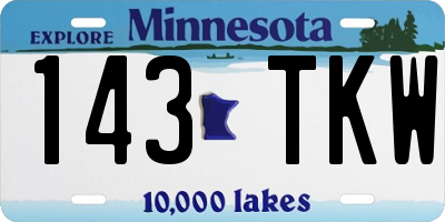 MN license plate 143TKW