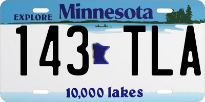 MN license plate 143TLA