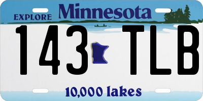 MN license plate 143TLB