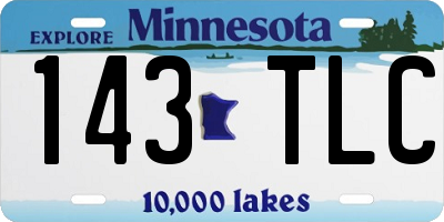 MN license plate 143TLC