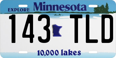 MN license plate 143TLD