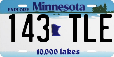 MN license plate 143TLE