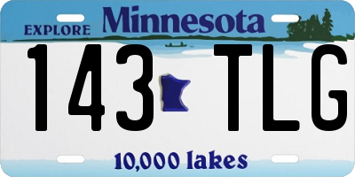 MN license plate 143TLG