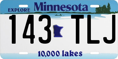 MN license plate 143TLJ