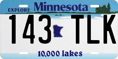 MN license plate 143TLK