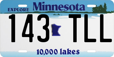 MN license plate 143TLL