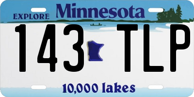 MN license plate 143TLP