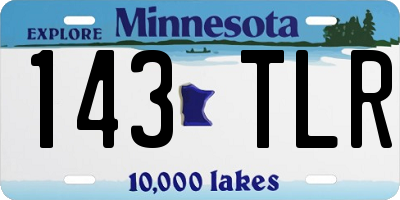 MN license plate 143TLR