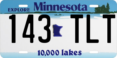 MN license plate 143TLT